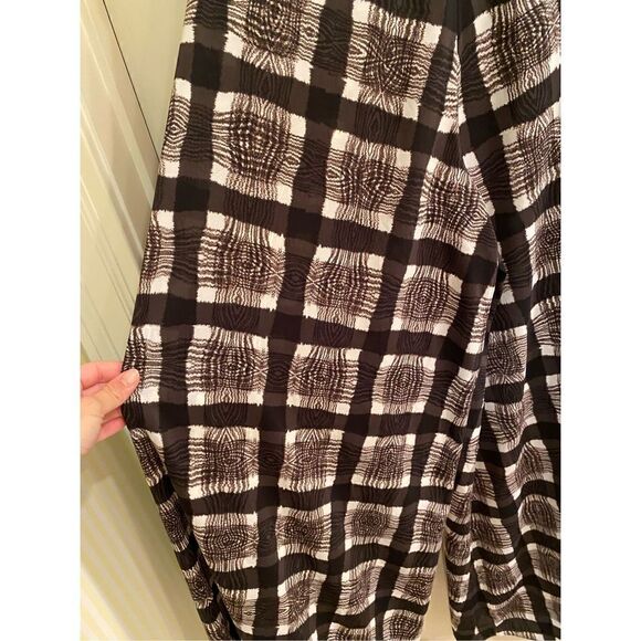 Alice + Olivia Plaid Print Wide Leg Pants size 4 - Picture 3 of 8